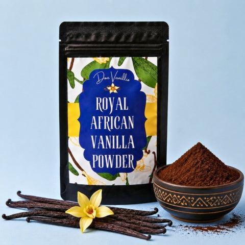 Africká mletá vanilka (kráľovská) • Jemne namletá • Prémiová gurmánska kvalita • Ručný zber a priamy dovoz